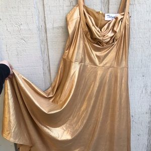 Tatyana gold dress XL
